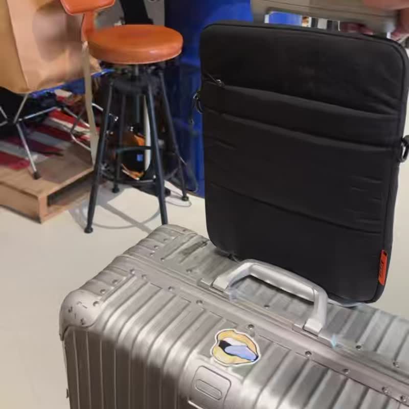 时尚便携14寸笔电手拿包加绒加厚多功能ipad收纳内胆包可套拉杆箱 - 电脑包 - 尼龙 黑色