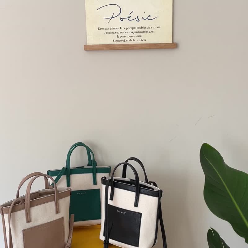 韩国 The Ally | Blair mini bag 블레어미니백 | 多功能迷你包 - 手提包/手提袋 - 其他材质 黑色