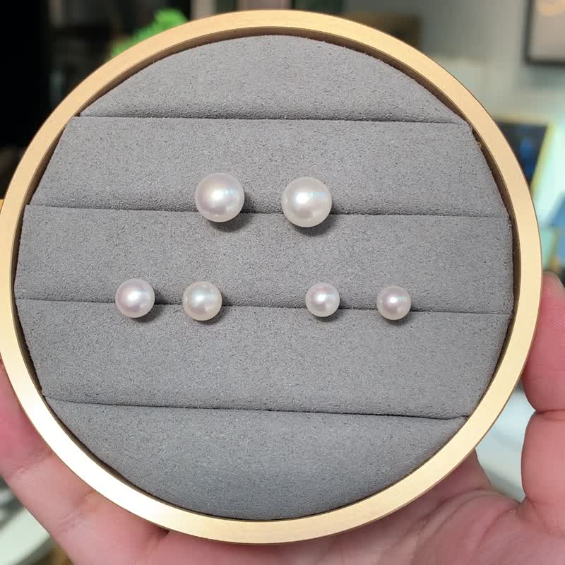 畅销七夕情人节礼物 | 经典白领 | 耳针式  | 天然珍珠耳环 - 耳环/耳夹 - 珍珠 白色