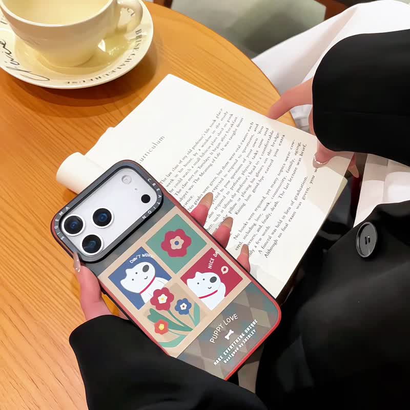 【隐藏式磁吸】Puppy Here铝合金按键全磨砂防摔防刮iPhone17p/pm - 手机壳/手机套 - 塑料 多色