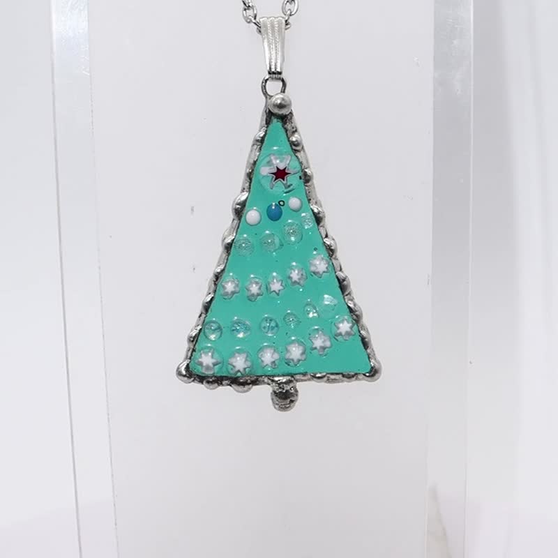 威尼斯玻璃圣诞树吊坠 - 项链 - 玻璃 多色