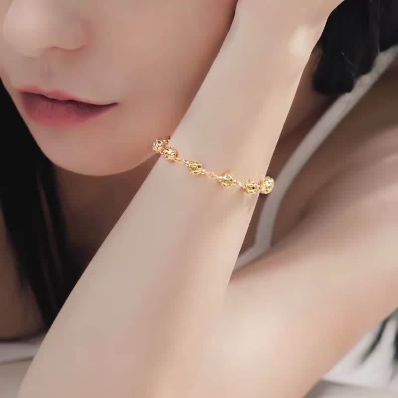 沉静手链 14k注金 - 手链/手环 - 铜/黄铜 金色