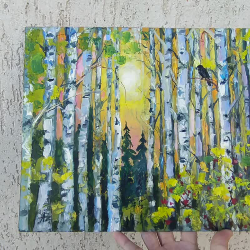 白桦树画 - 海报/装饰画/版画 - 其他材质 多色