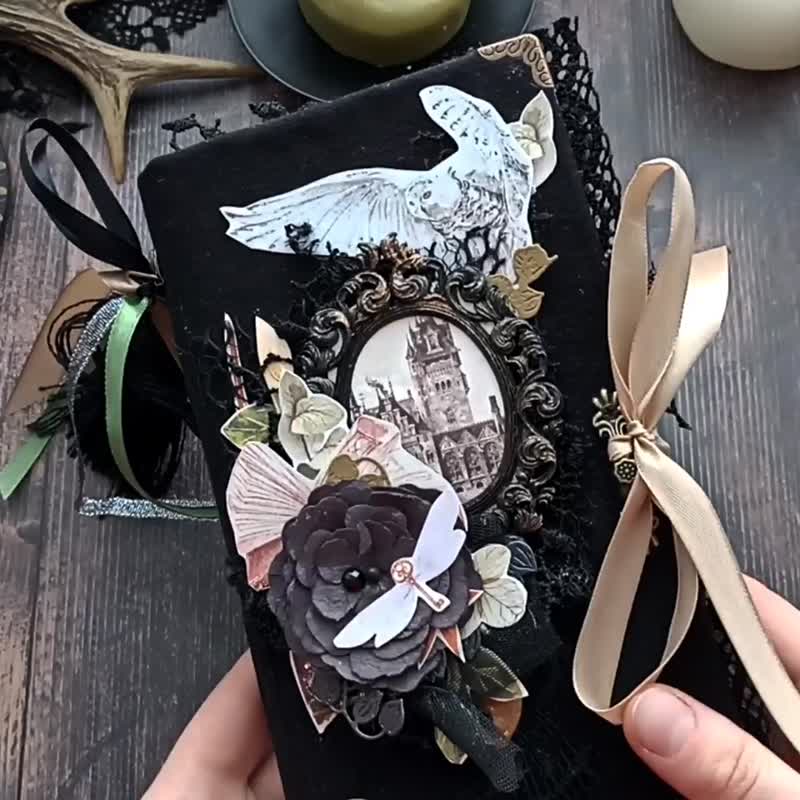 利波特垃圾日记本手工魔法日记本厚笔记本霍格华茨 - 笔记本/手帐 - 纸 黑色