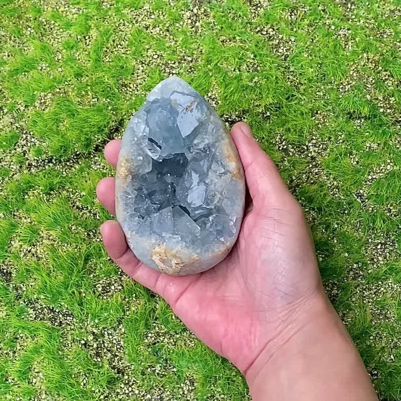 超美天然原矿深蓝色天青镇 天青石簇 蓝水晶  疗愈 净化 开运 - 摆饰 - 水晶 蓝色