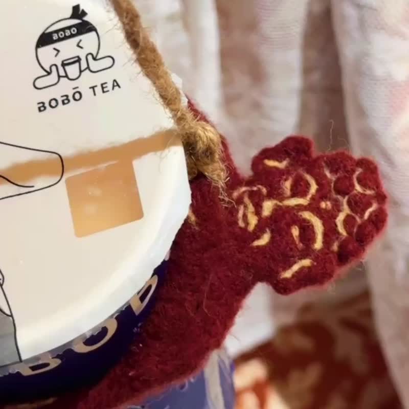 彰化大佛羊毛毡杯套与思念系杯套 - 其他 - 羊毛 咖啡色