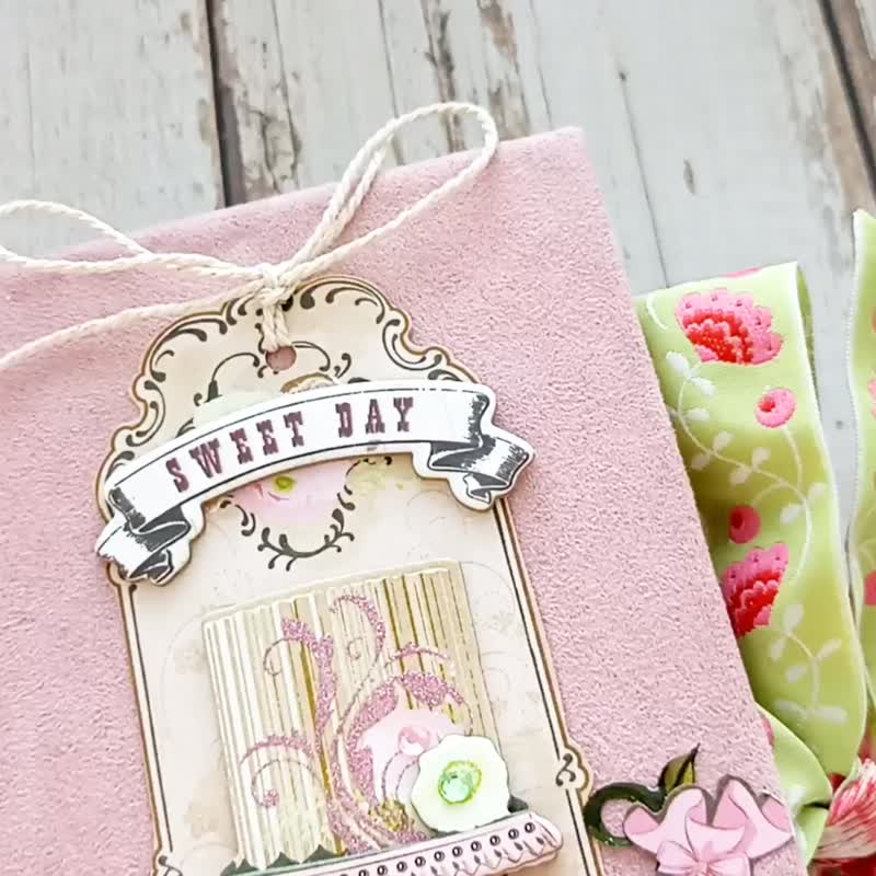 甜蛋糕垃圾日记手工制作食谱生日蛋糕食谱 - 笔记本/手帐 - 纸 粉红色