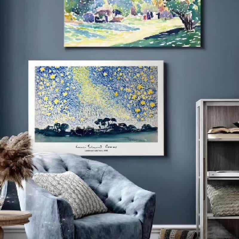 亨利-爱德蒙・克罗斯【海岸松林】- 亨利-爱德蒙・克罗斯系列挂画 - 海报/装饰画/版画 - 其他材质 卡其色