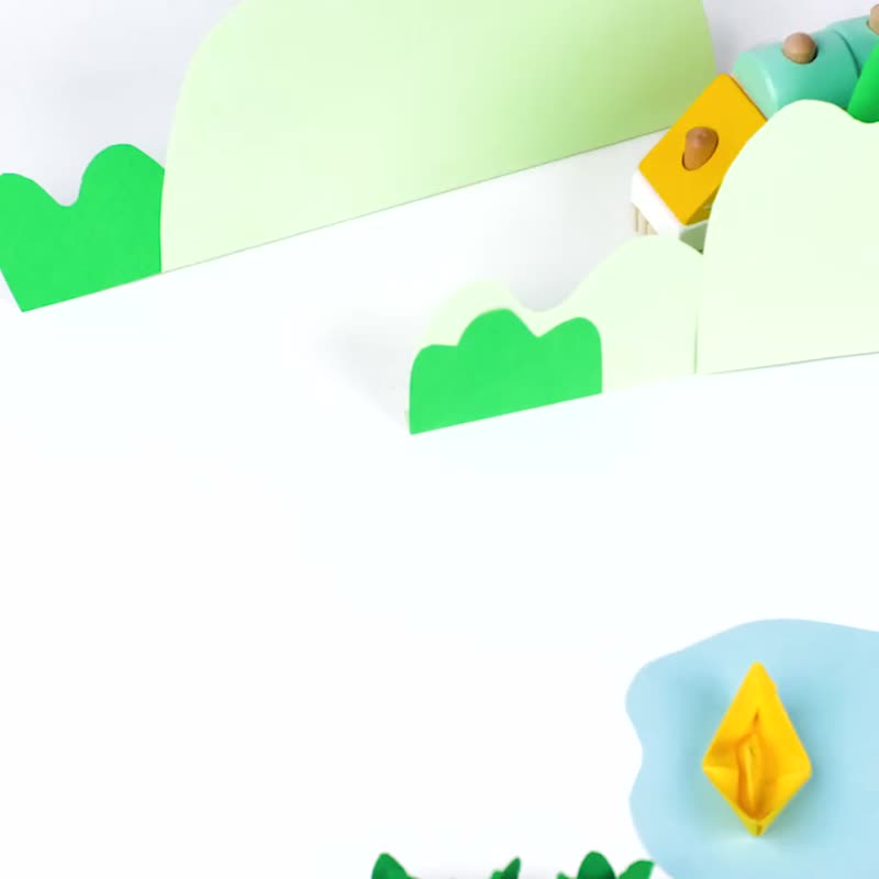 手拉积木火车【幼儿积木玩具/拖拉玩具_适合1岁以上】 - 玩具/玩偶 - 木头 多色