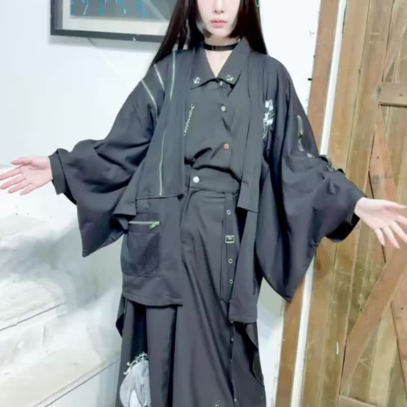 原创伊藤润二 狂热联名十字路口的美少年拉链造型羽织外套 JJIT13 - 女装休闲/机能外套 - 棉 