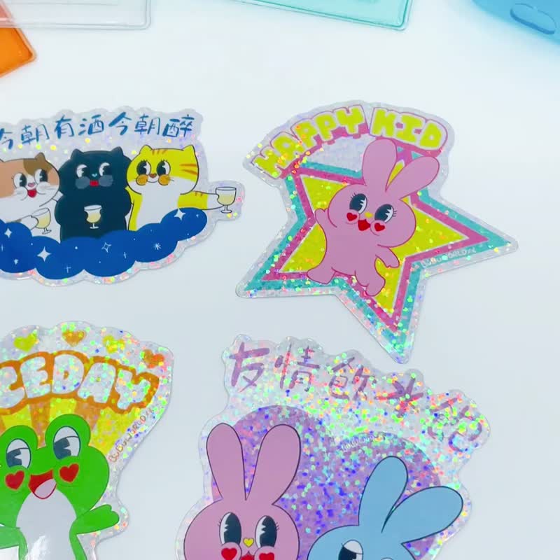 Bubuworld 闪闪系列大贴纸 第一弹 防水贴纸 共4款 - 贴纸 - 防水材质 