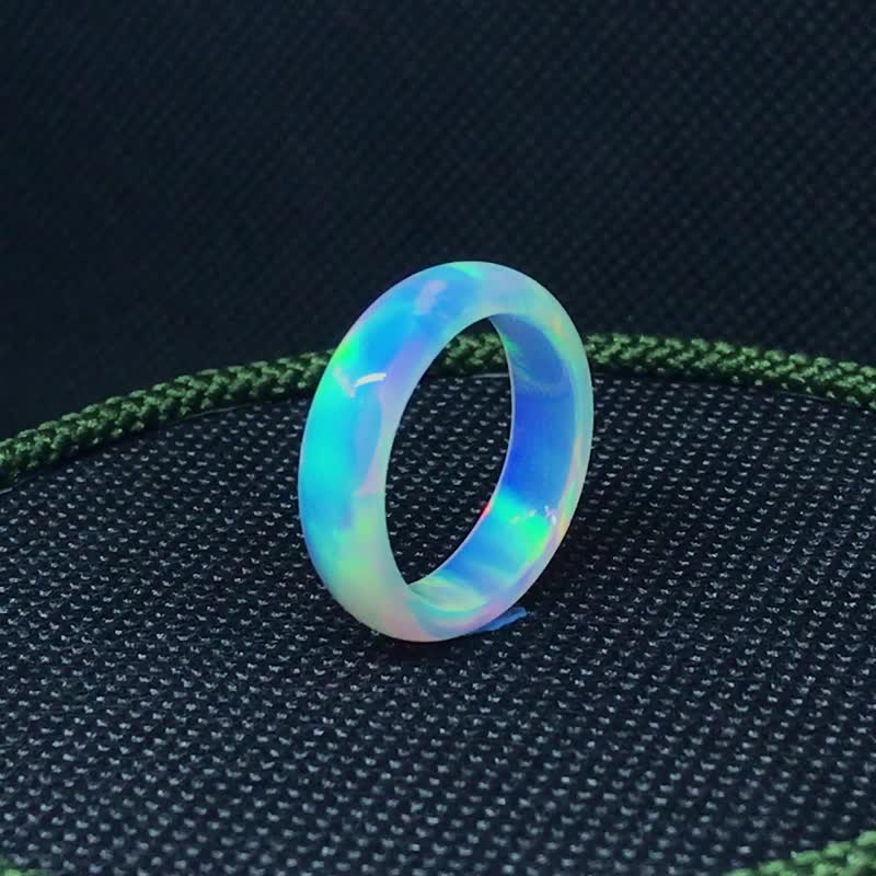 Hybrid Opal Ring　Rainbow Cloud - 戒指 - 其他材质 多色
