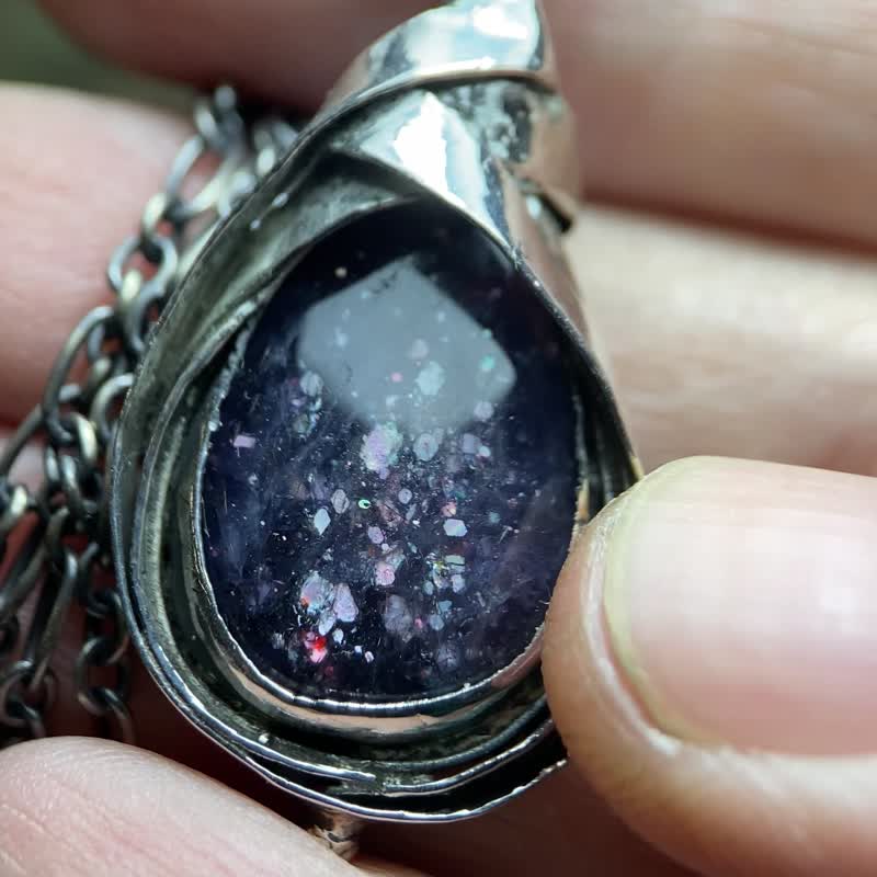 星点堇青石/夜雾尘光/堇青石项链/星点堇青 - 项链 - 宝石 紫色