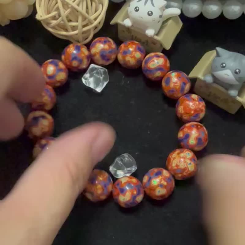 阙影宫阁 欧泊大漆手串 - 手链/手环 - 其他材质 