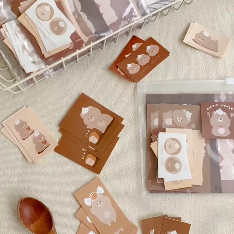 奶油鼠大集合30张贴纸包 - 贴纸 - 纸 卡其色
