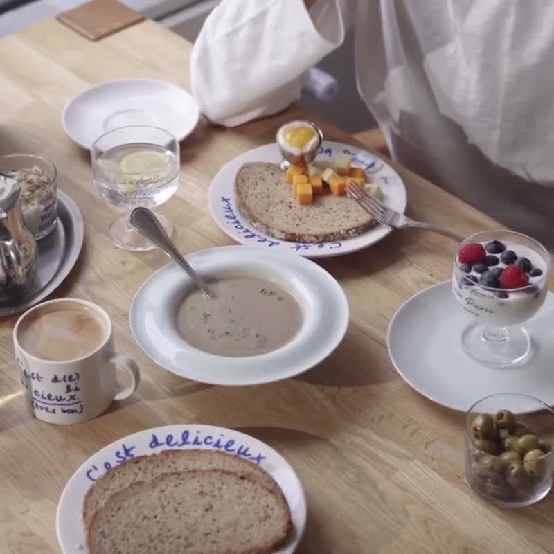 韩国Same.d | 法式餐盘/盘子/入厝送礼/新婚礼物/餐具/结婚礼物 - 盘子/餐盘/盘架 - 陶 白色