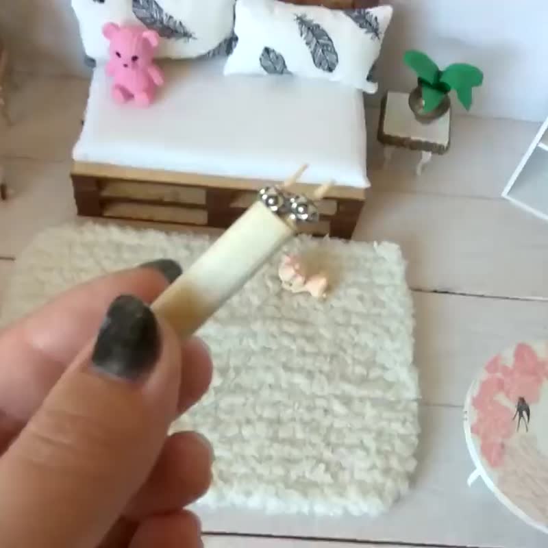 Miniature parchment scrolls set of 2, old paper manuscripts Jewish temple. Dollh - 玩具/玩偶 - 纸 金色