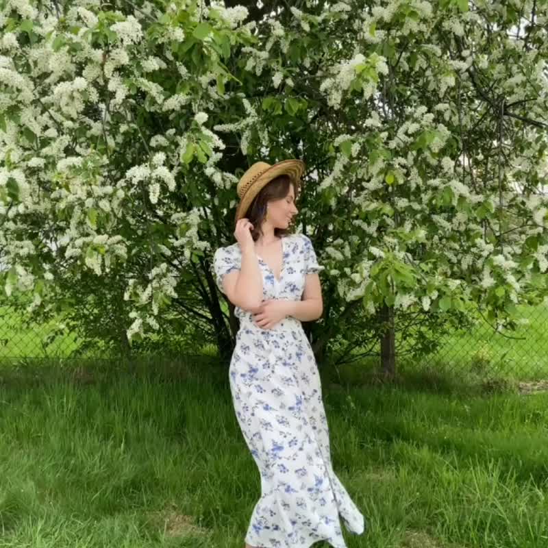 “绽放”耳环，以乌克兰国旗的蓝黄色调呈现 - 耳环/耳夹 - 其他材质 多色