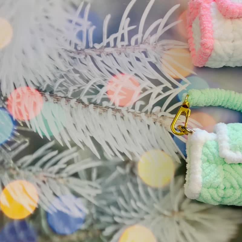 编织-AirPods耳机袋提带款/冬天必备/闰蜜交换礼物/圣诞礼物 - 耳机收纳 - 棉．麻 