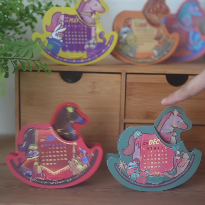 【现货包邮】Wisi's Diary【2026年】立体木马月历组 / 12只入 - 年历/台历 - 纸 多色