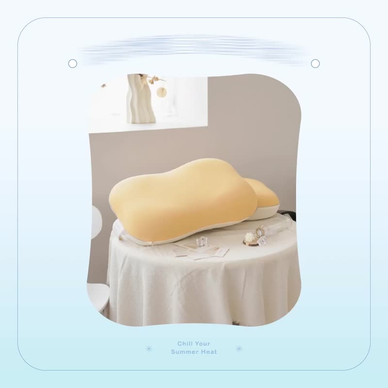 冰丝冷感零压生物基记忆枕-蓝(重1.5kg)高密度65D记忆绵 - 枕头/抱枕 - 其他材质 多色