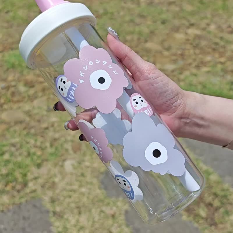隆探吉花花透明水杯 环保杯 塑胶杯 - 水壶/水瓶 - 其他材质 