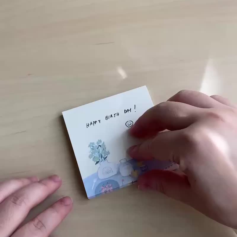 明亮蓝天色memo pad - 便条纸/标签贴 - 纸 多色