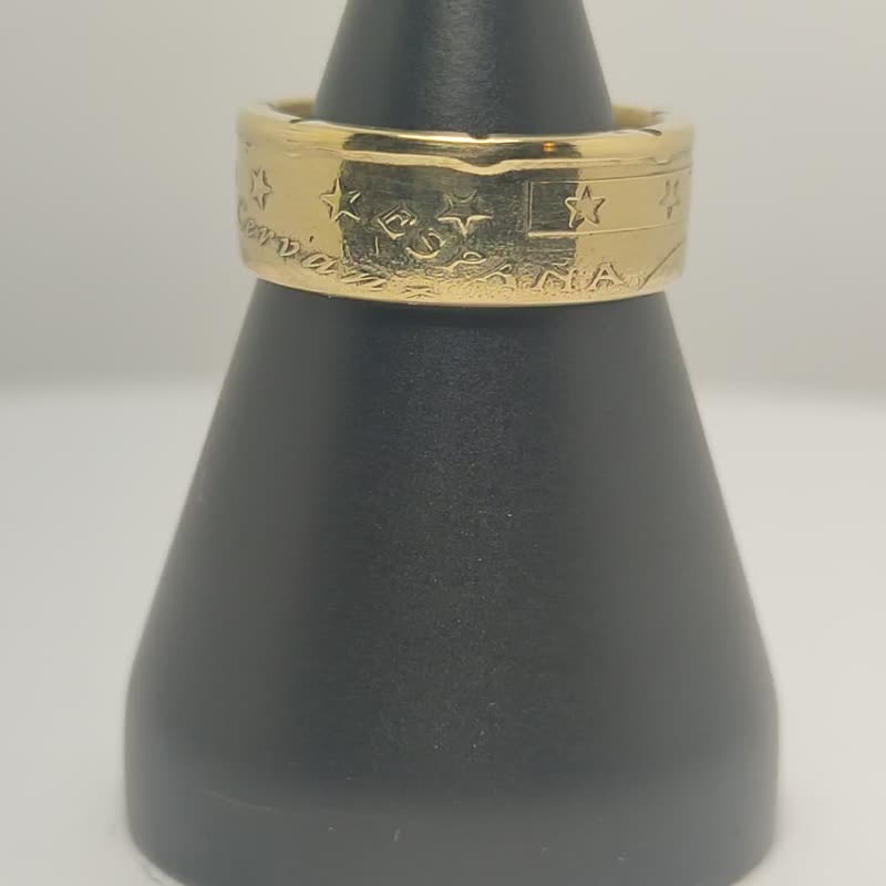 西班牙男戒, 西班牙戒指男款, 古西班牙硬币戒指, 西班牙硬币戒指 - 戒指 - 其他金属 