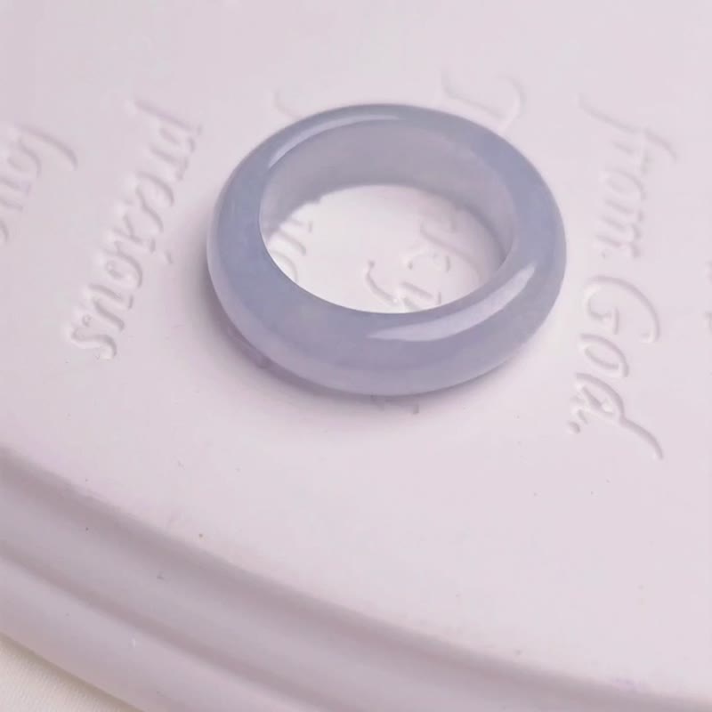 桃花•贵人•招财|梦幻芭比紫|缅甸A货翡翠冰紫戒圈 国际围#8 - 戒指 - 玉石 