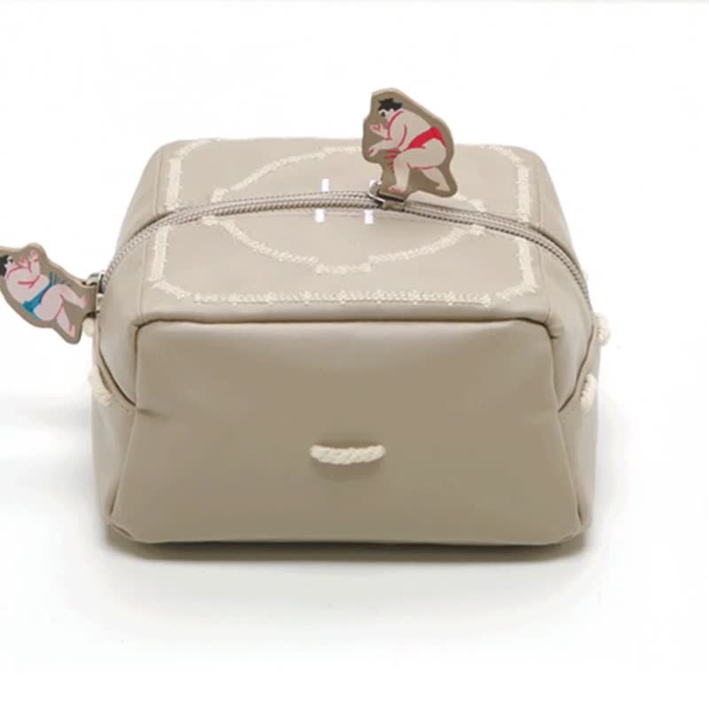 FELISSIMO YOU+MORE! 热血相扑对战方形面纸盒套 - 化妆包/杂物包 - 人造皮革 