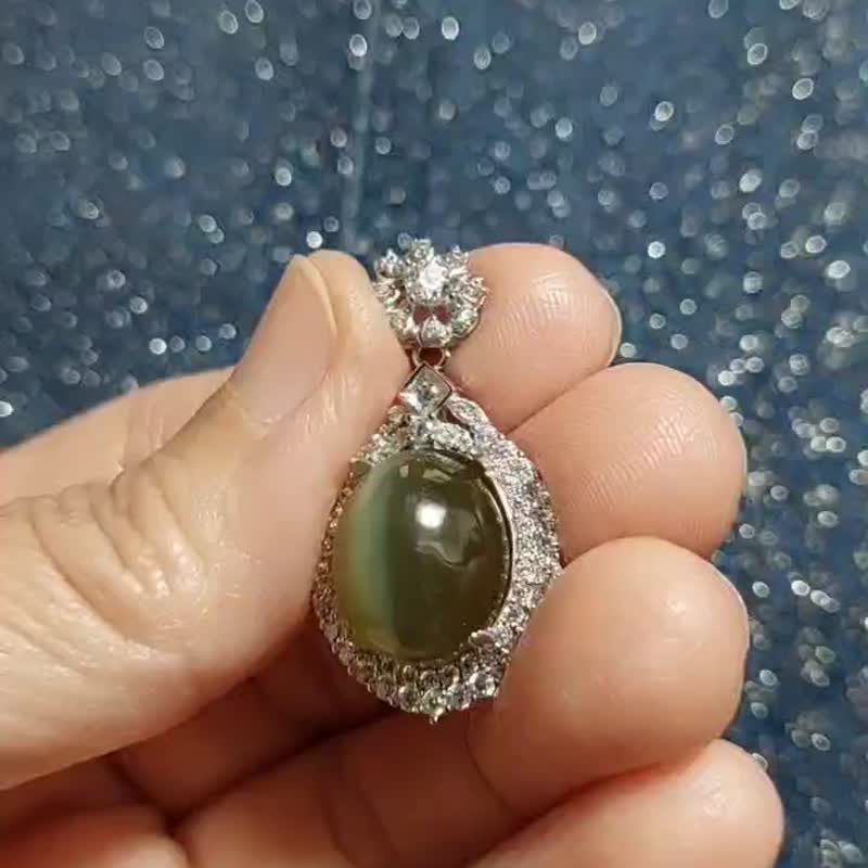 JadeStyle 玉识形态 | 华丽璀璨系列坠饰 | 台湾猫眼玉 - 项链 - 玉石 