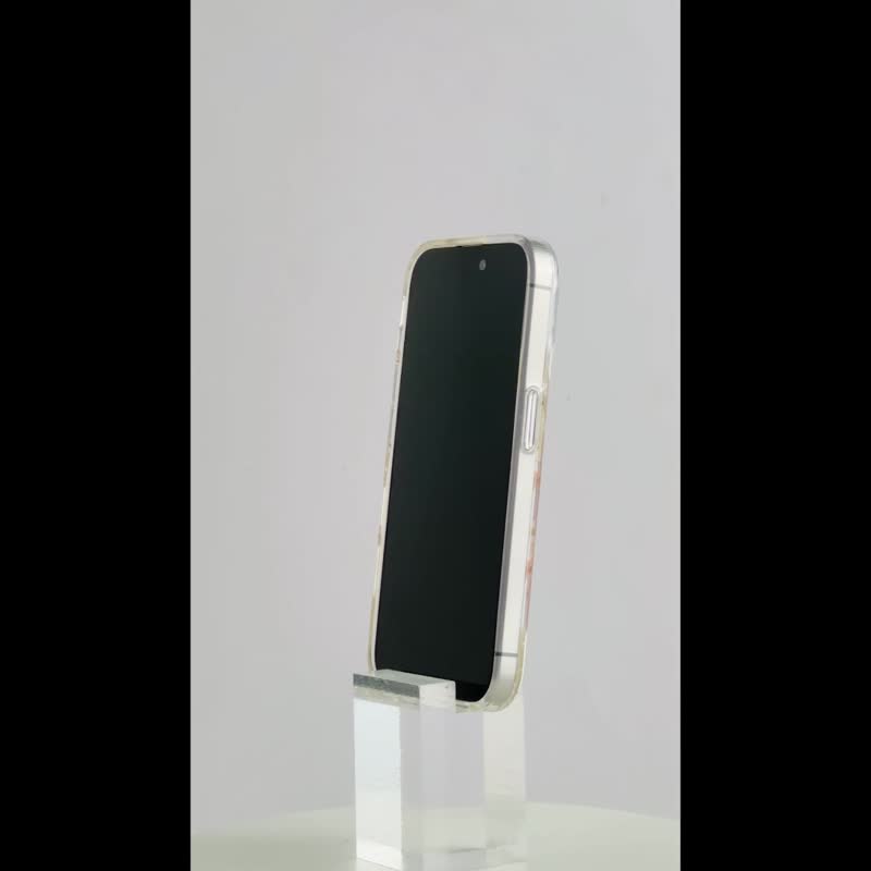 圣诞礼盒【kate spade】iPhone 15系列 磁吸精品手机壳 纯白牡丹 - 手机壳/手机套 - 塑料 白色