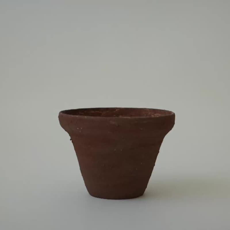 刷毛野红盆 - 植栽/盆栽 - 陶 红色