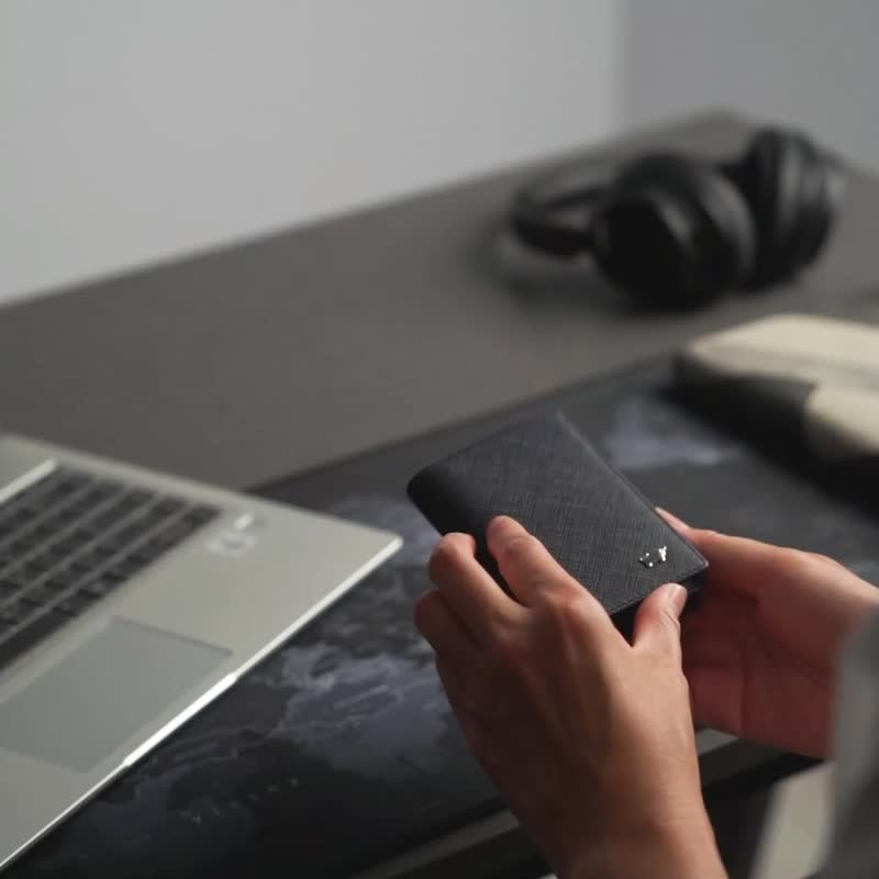 【免费升级送礼包装】尚恩A 5卡透明窗皮夹-蓝色/BF354-316-NY - 皮夹/钱包 - 真皮 蓝色