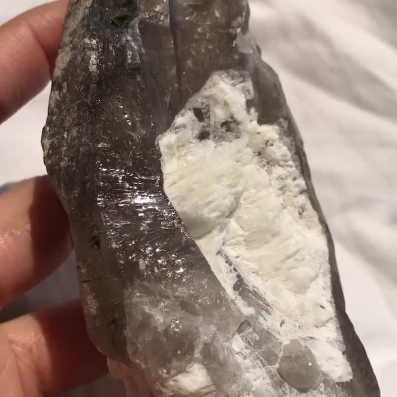 喜马拉雅 茶晶黑发共生 水晶簇 天然原石 水晶原矿 水晶 crystal - 摆饰 - 水晶 多色
