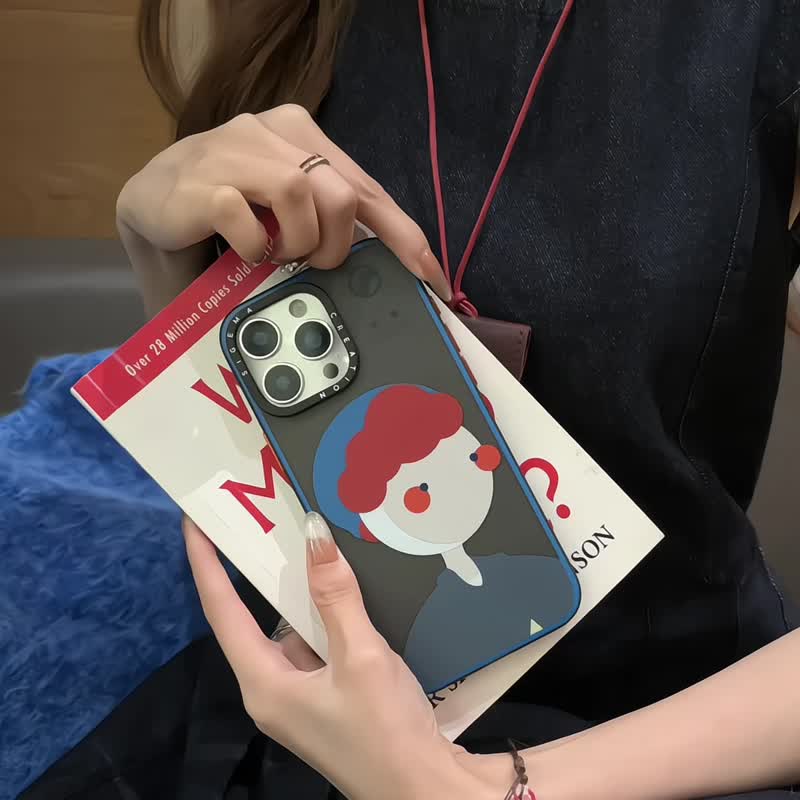 【隐藏式磁吸】HINATA 铝合金按键全磨砂防摔防刮iPhone16p-16pm - 手机壳/手机套 - 塑料 黑色