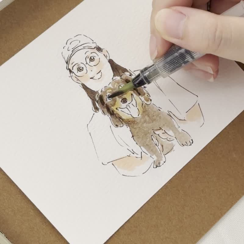 【现场活动似颜绘】婚礼 驻点 企业活动 周岁 生日派对 宠物聚会 - 订制画像 - 纸 