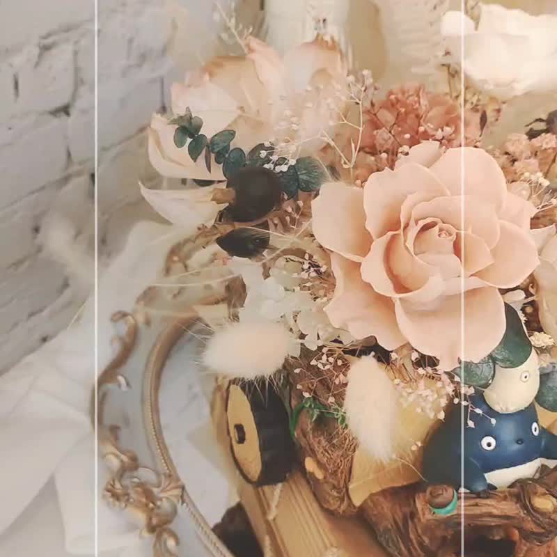 绮思艺想 | 吉卜力宫崎骏龙猫正品花器盆花 祝贺花礼 - 干燥花/捧花 - 植物．花 多色