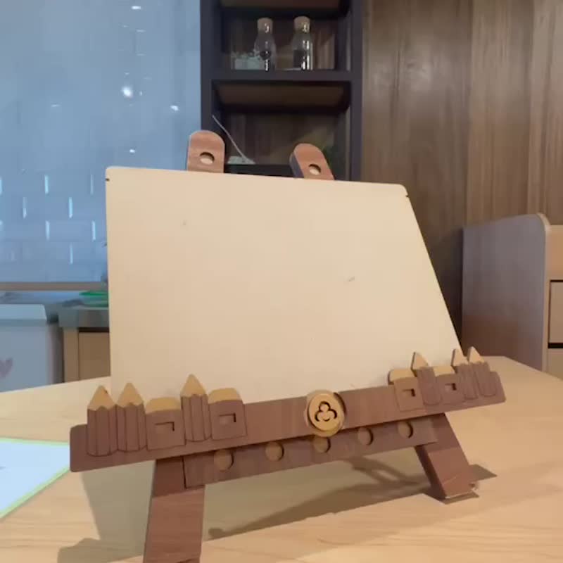 【手作DIY】迷你画架 多功能 平板架 留言板 布告栏 - 木工/竹艺/纸艺 - 木头 咖啡色