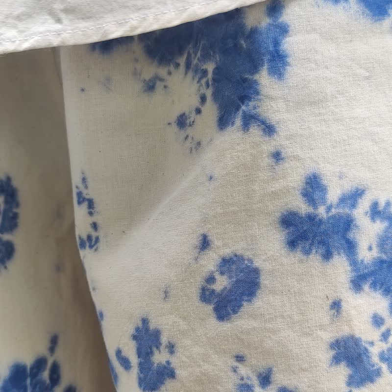 Jinda Shorts A - 酷靛蓝色扎染短裤 - 女装短裤 - 棉 蓝色