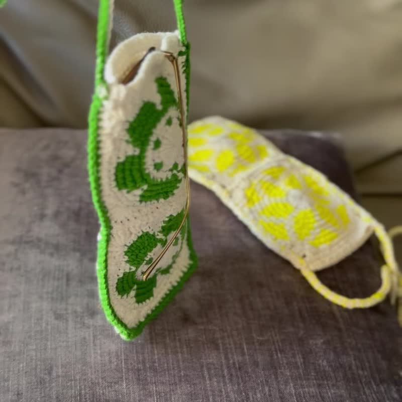 梨子设计新品 纯手工编织 眼镜包 包包装饰 打造个人风格 - 眼镜/眼镜框 - 棉．麻 