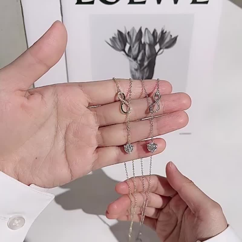 莫桑石 莫桑钻 1克拉流苏女项链 台北门市 定制化订制白金 - 项链 - 其他材质 