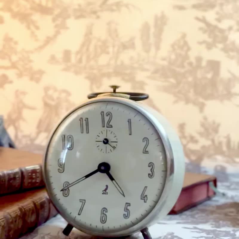 *50743-迷人法国古董JAZ 机械闹钟 - 时钟/闹钟 - 其他金属 