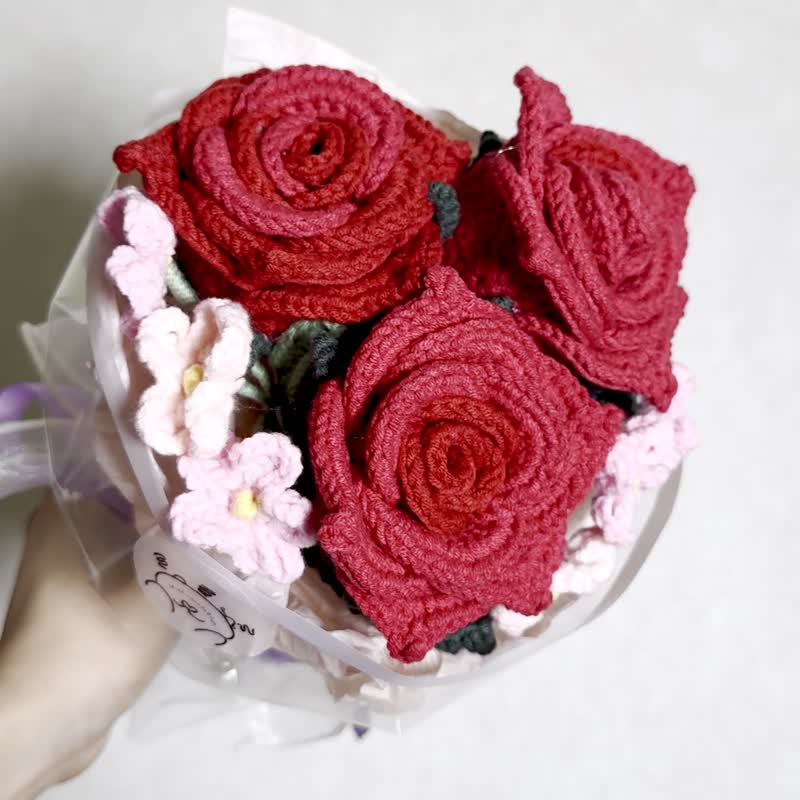 告白必胜的红玫瑰花束 【欢迎来图客制商谈】 - 摆饰 - 棉．麻 多色