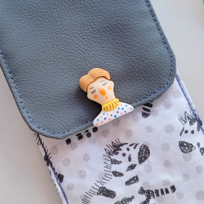 【可放22cm吸管】防水环保餐具袋 / 笔袋 亲子餐具袋 棕发艾德 - 筷子/筷架 - 棉．麻 多色