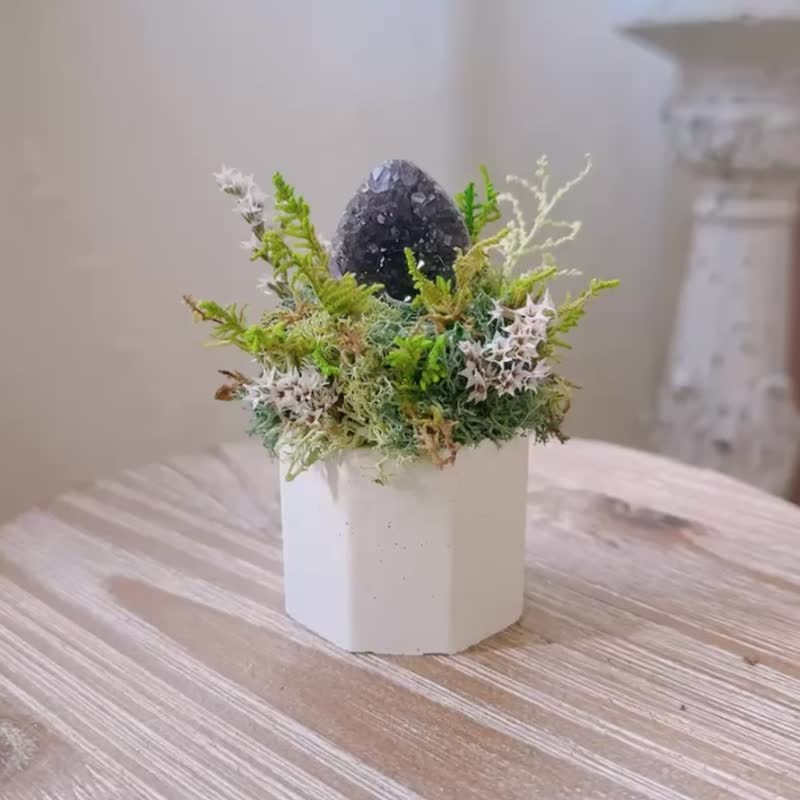 随身小雨滴_水滴花园。办公室疗愈小物_永生绿植栽 - 植栽/盆栽 - 水晶 紫色