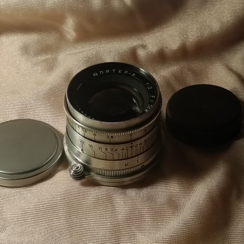 Jupiter-8 50mm f2.0 镜头 M39 LTM 适用于 Leica Zorki FED 相机 - 相机 - 玻璃 银色