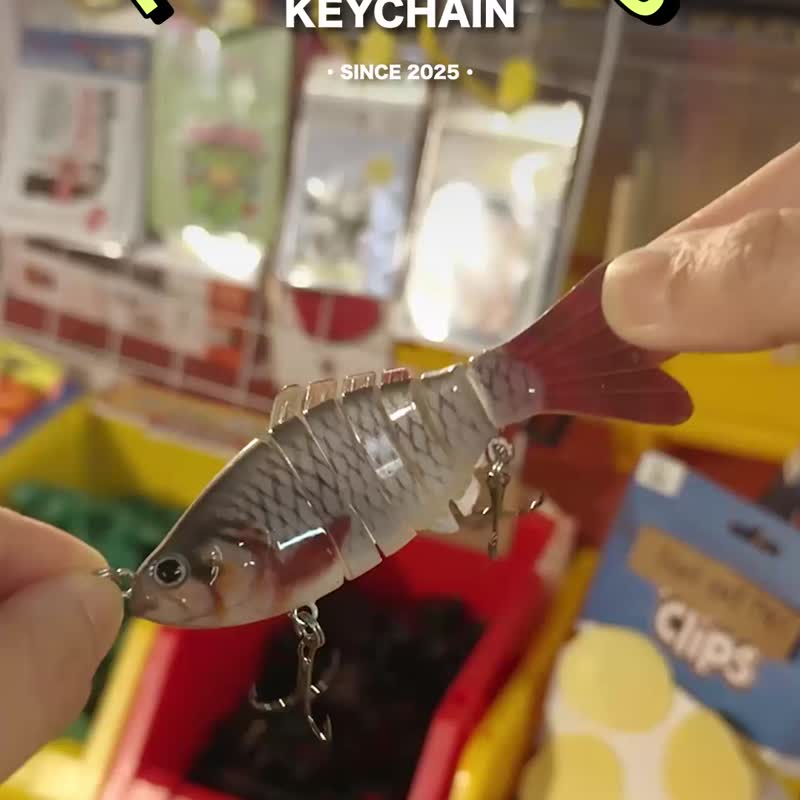 Hello i am Keychain - 003 鱼饵钥匙圈 粉红色花花 - 钥匙链/钥匙包 - 塑料 多色