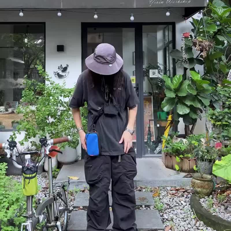 潮流弹道尼龙手机包多口袋证件卡带收纳包时尚克莱茵蓝挂包 - 其他 - 尼龙 蓝色
