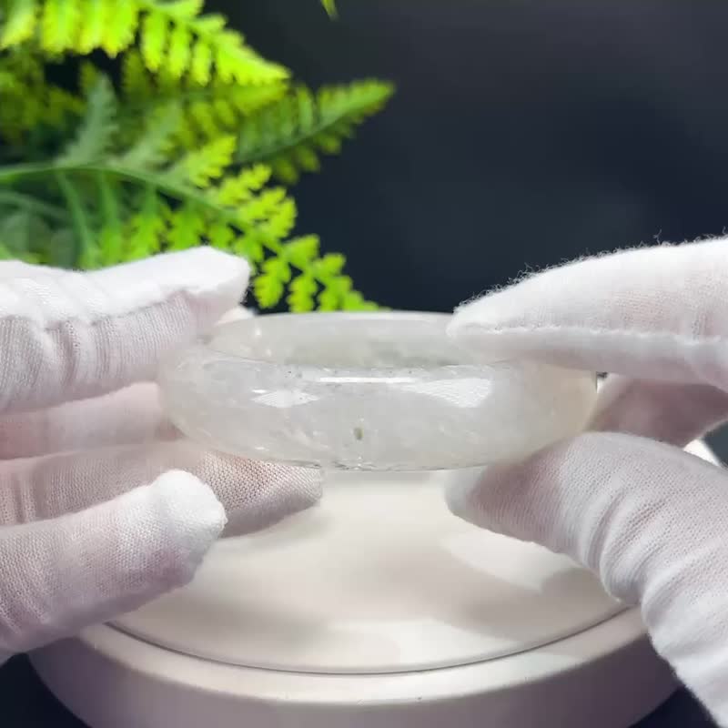 精品 蓝月光石手镯 57MM 冰透蓝光宝石手环 提升沟通增强恋爱运势 - 手链/手环 - 宝石 蓝色